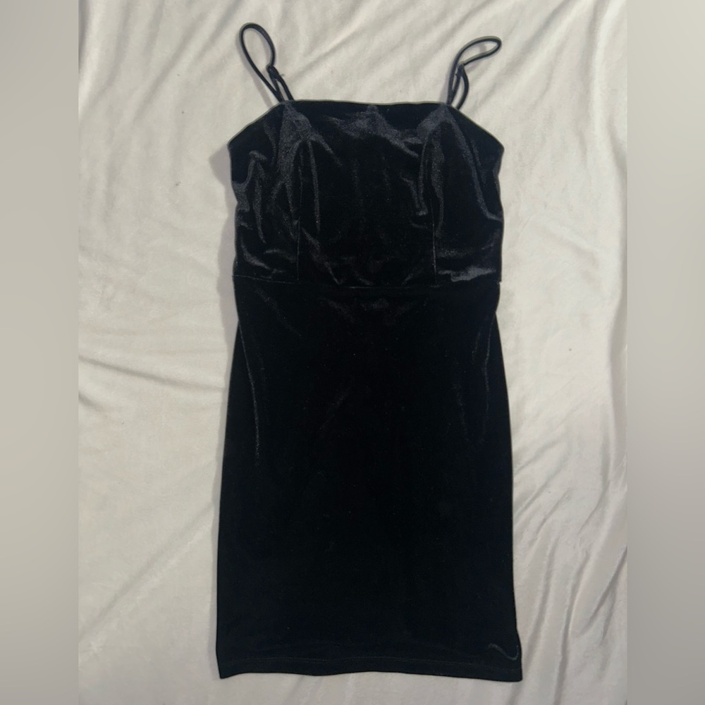 NWOT Black Spaghetti Strap Sheath Mini Dress
